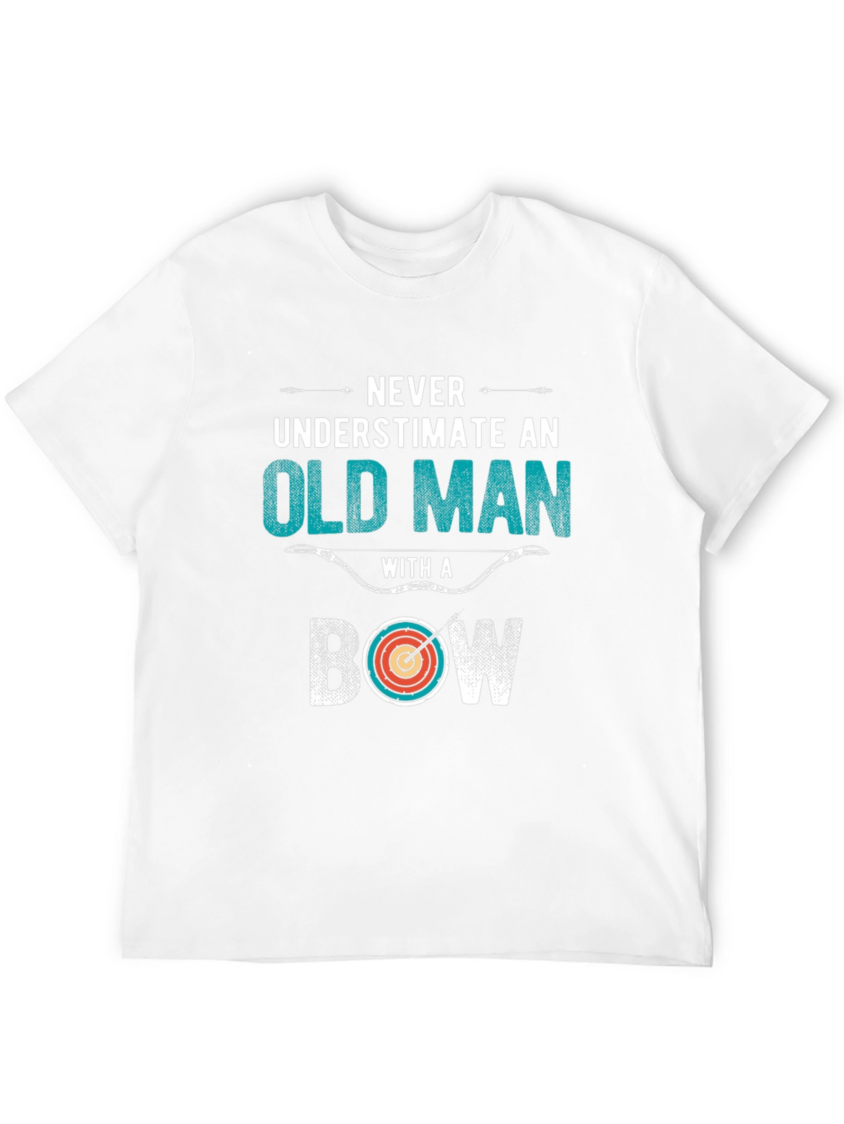 Never Underestimate Old Man Bow T-Shirt