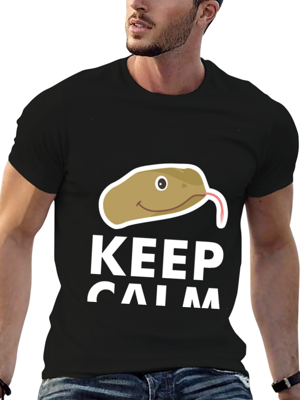 Keep Calm Snake T-Shirt - Funny Novelty Tee