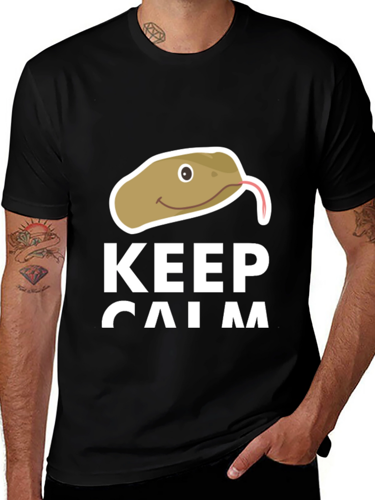 Keep Calm Snake T-Shirt - Funny Novelty Tee