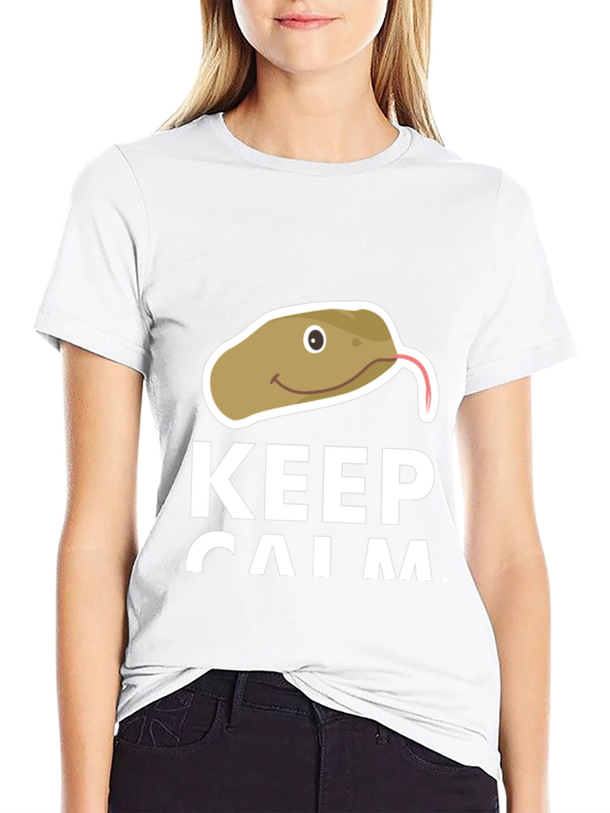 Keep Calm Snake T-Shirt - Funny Novelty Tee