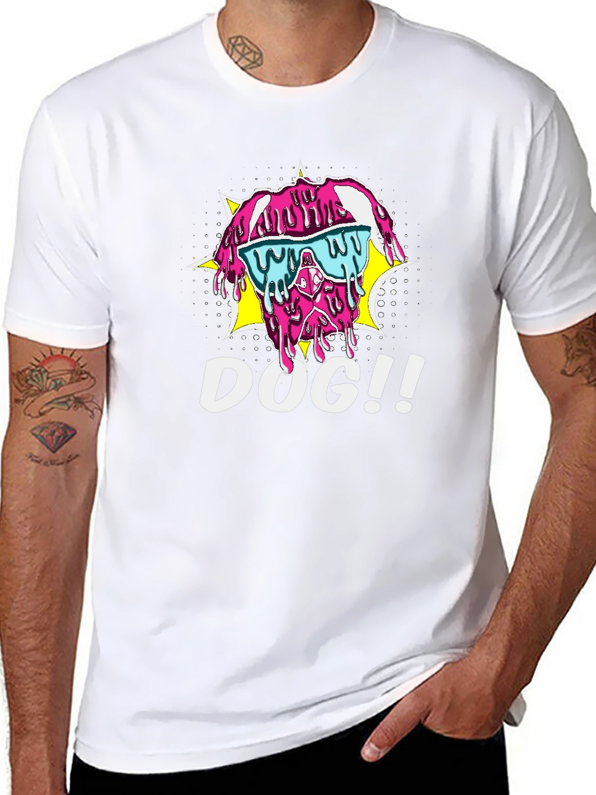 Melting Dog T-Shirt - Cool Pop Art Style