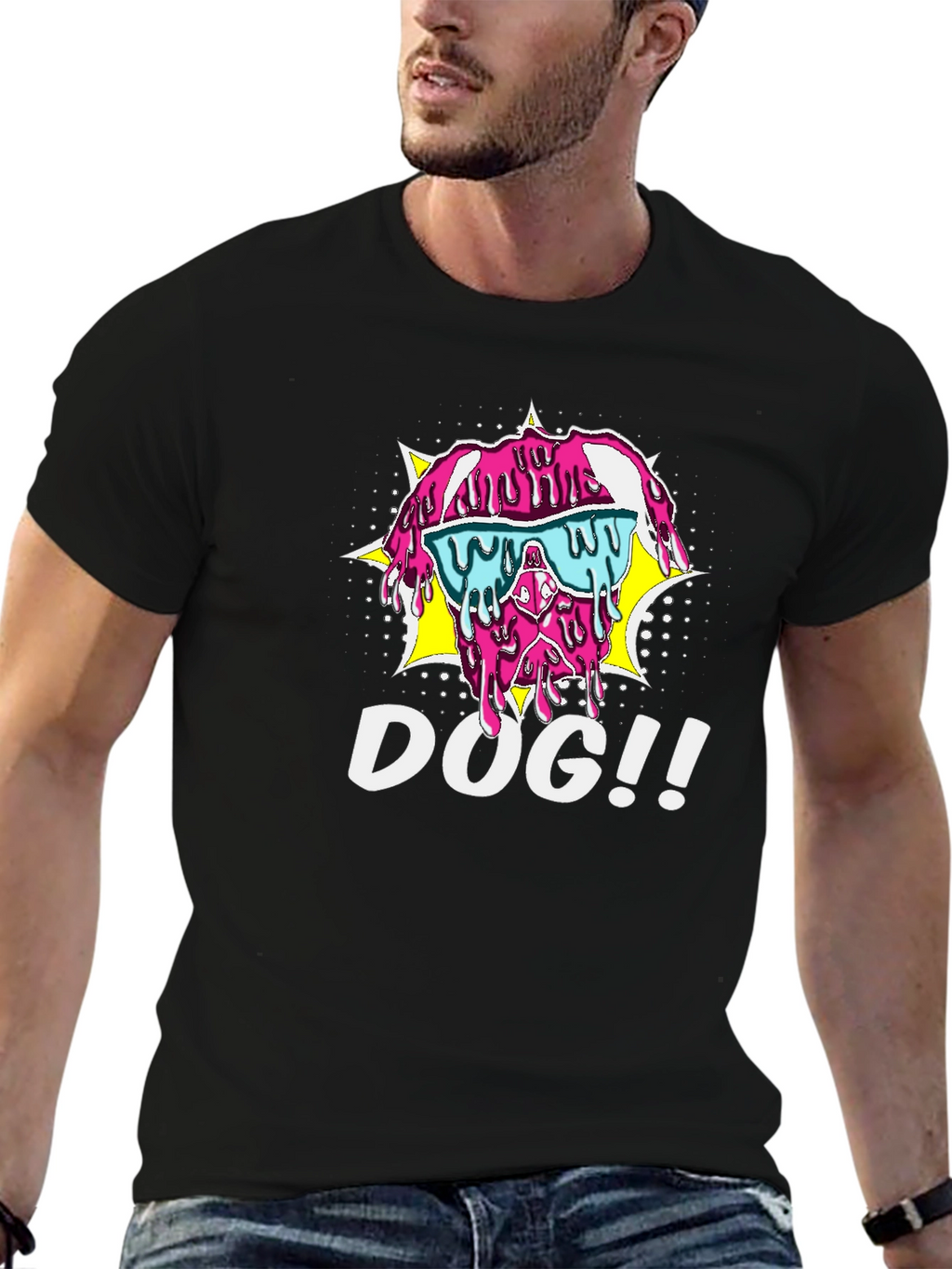 Melting Dog T-Shirt - Cool Pop Art Style