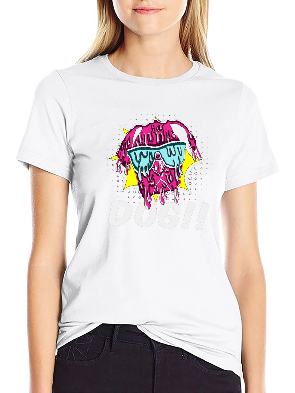 Melting Dog T-Shirt - Cool Pop Art Style
