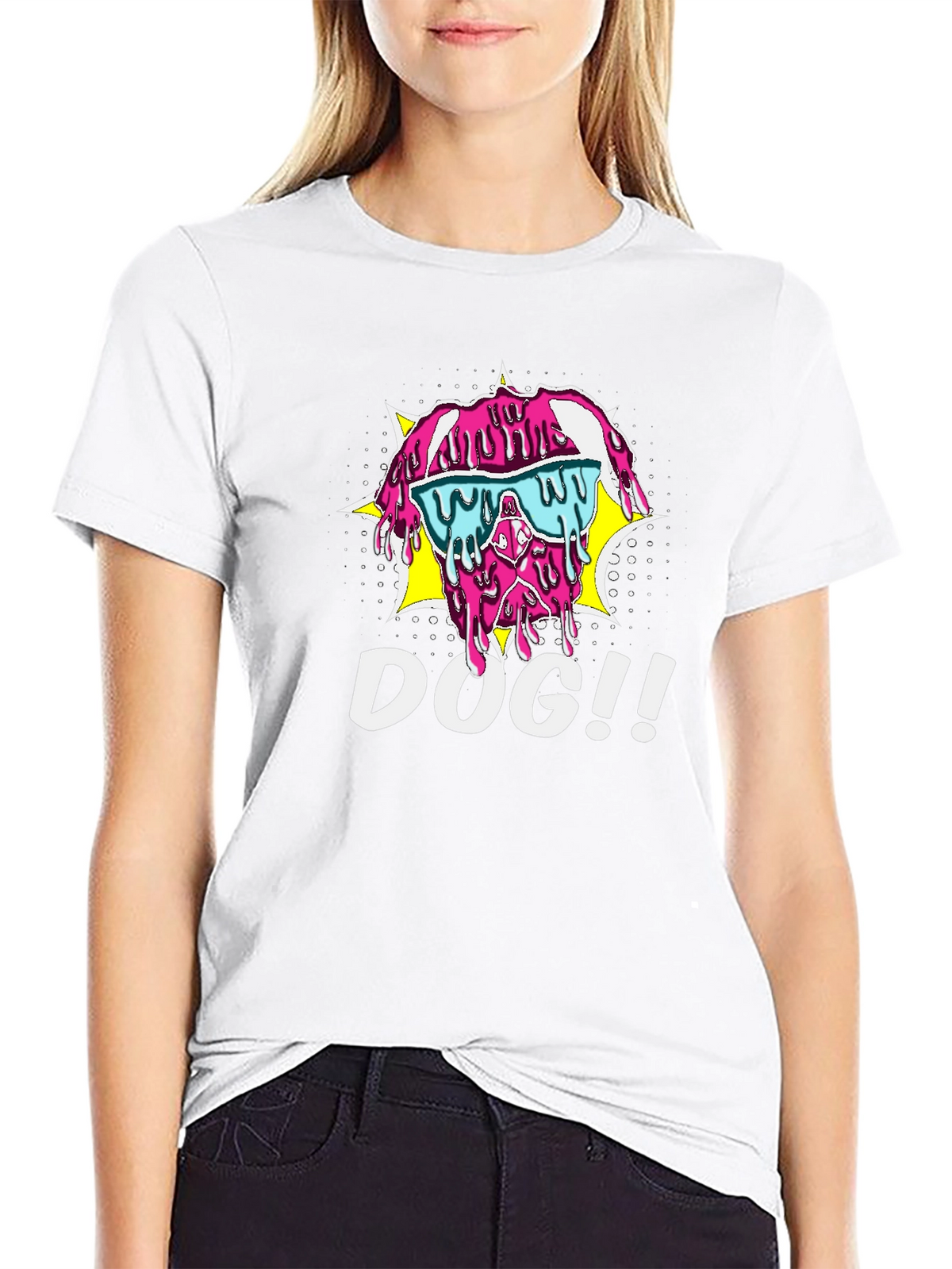 Melting Dog T-Shirt - Cool Pop Art Style