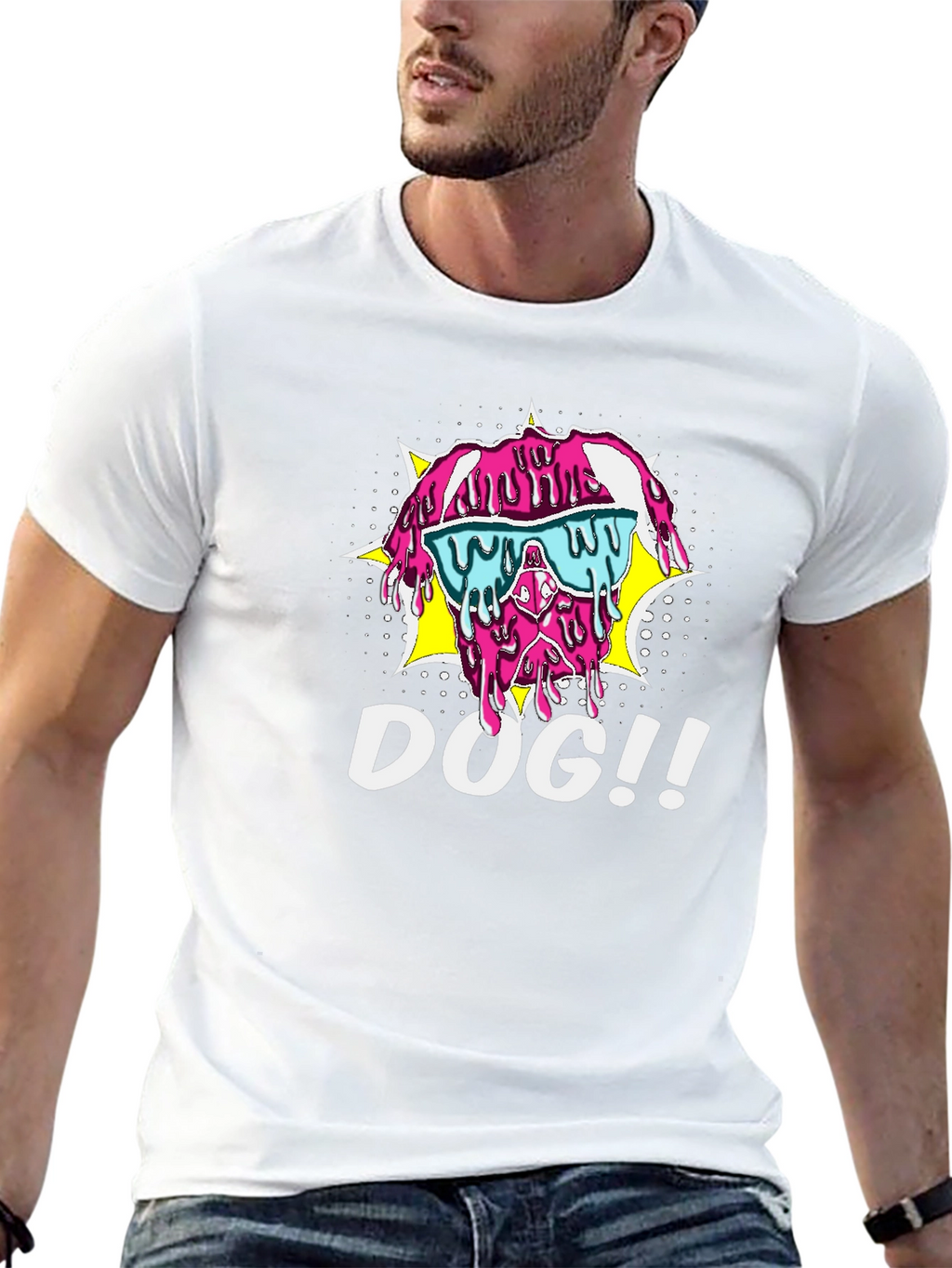 Melting Dog T-Shirt - Cool Pop Art Style