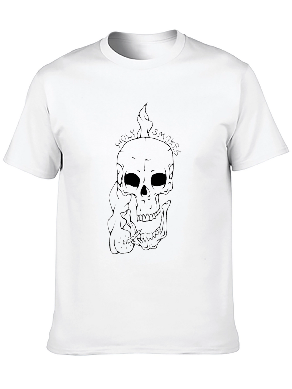 Skull Holy Smokes Black T-Shirt