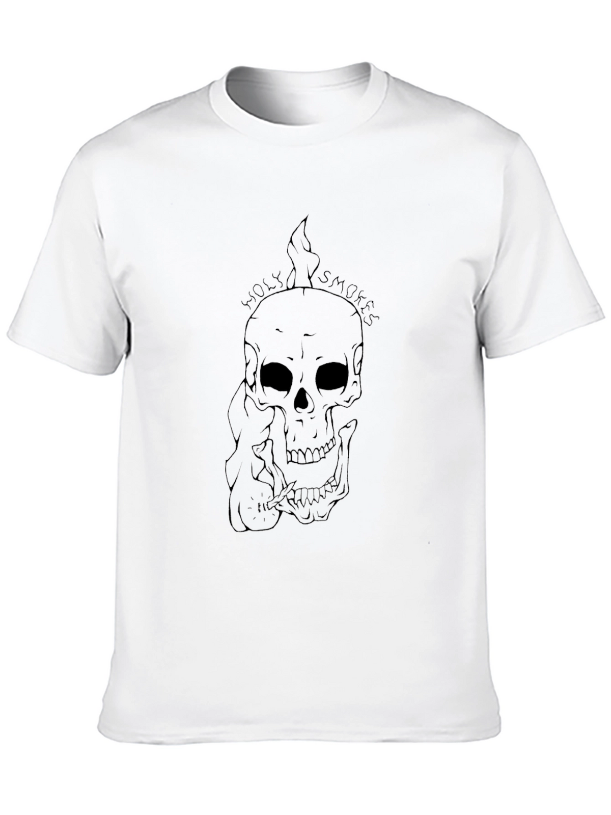 Skull Holy Smokes Black T-Shirt