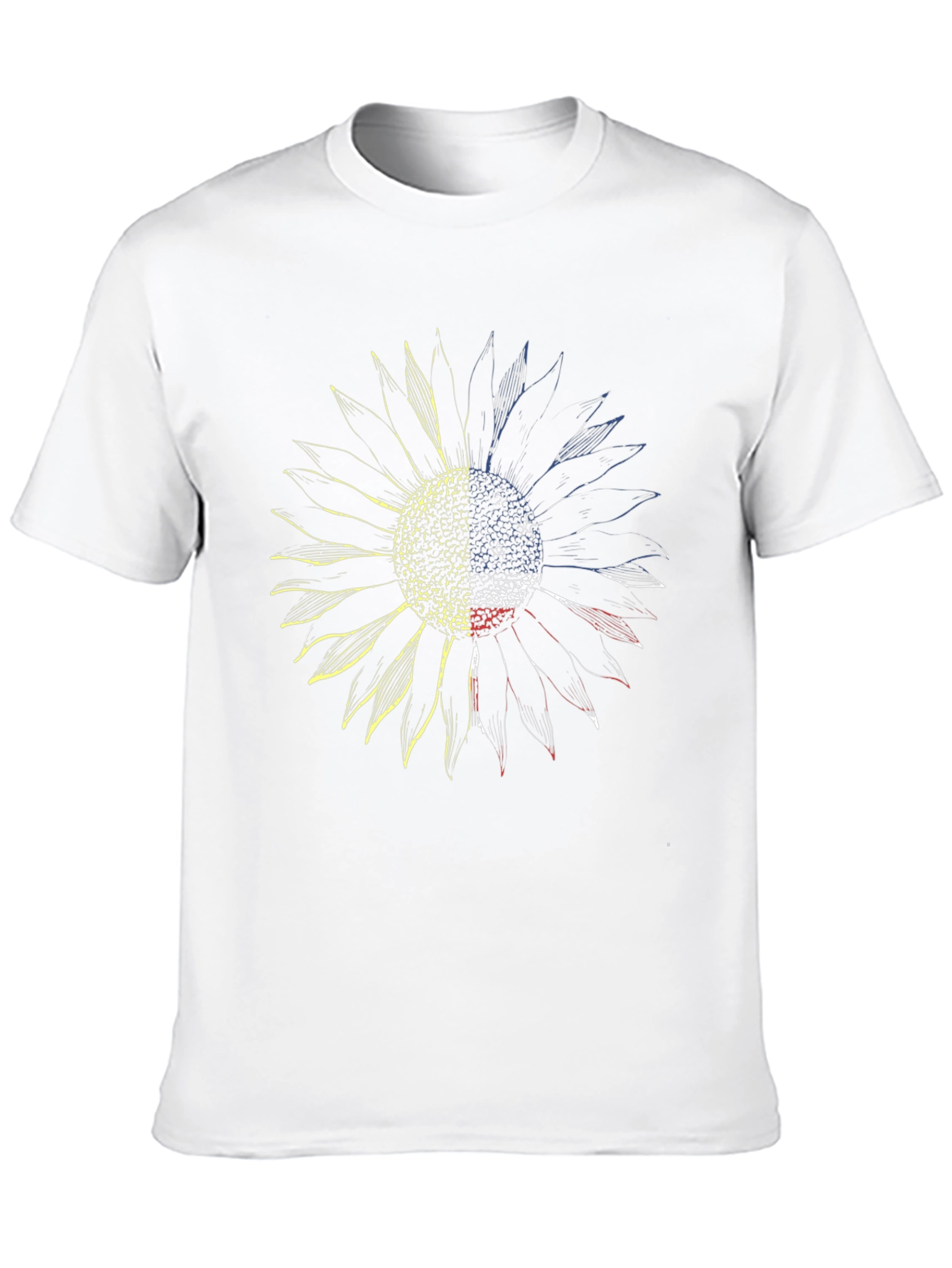 Sunflower Ukraine Flag Black Graphic Tee