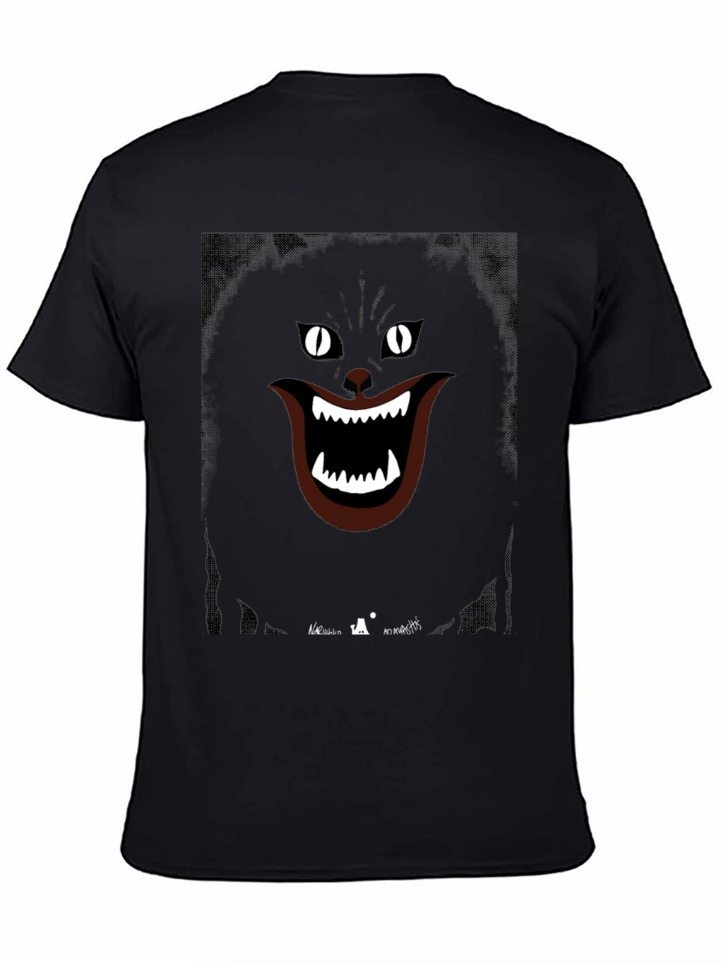 Grinning Cat Graphic Tee - Spooky Style