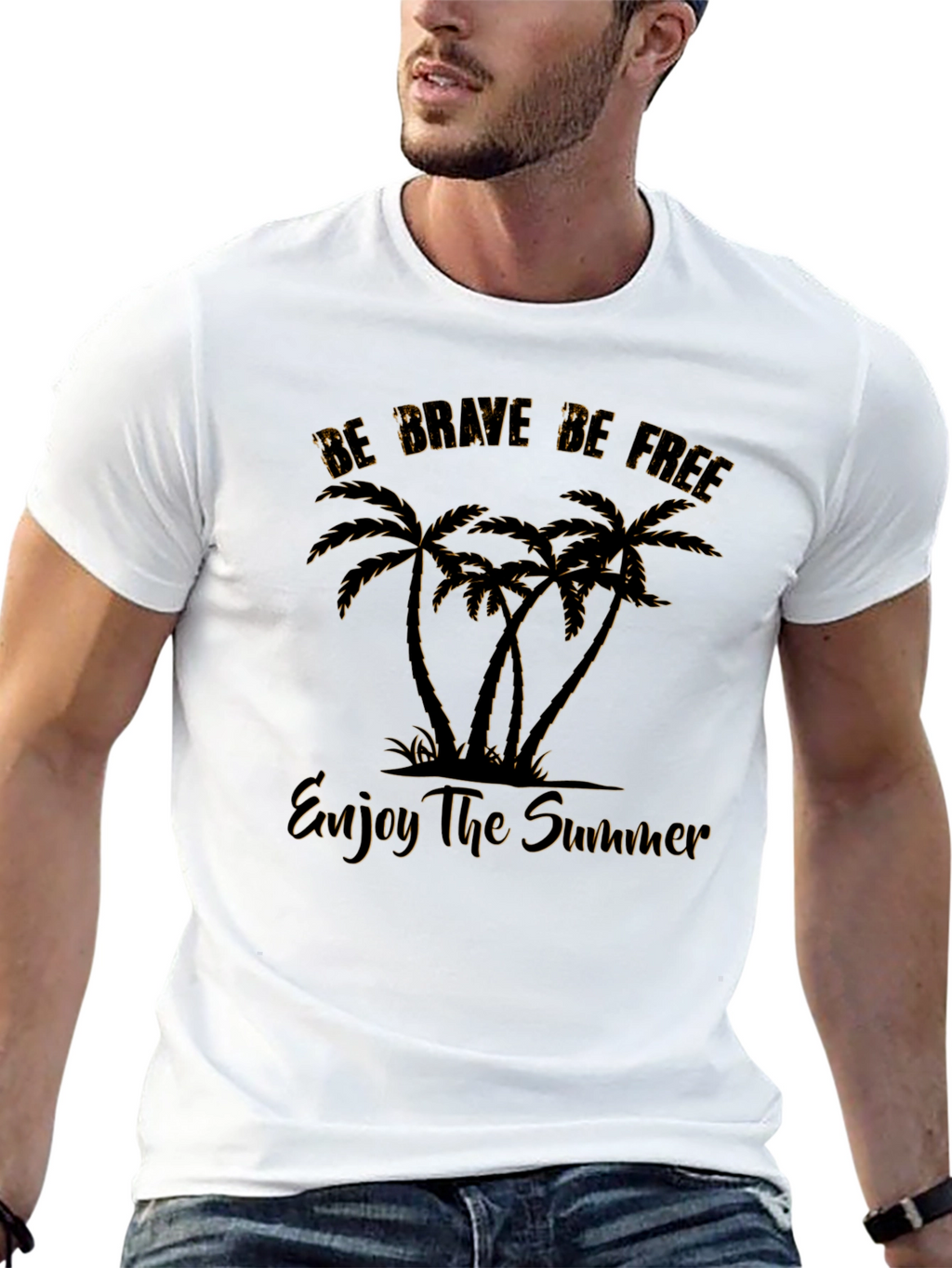 Be Brave Be Free Palm Tree T-Shirt