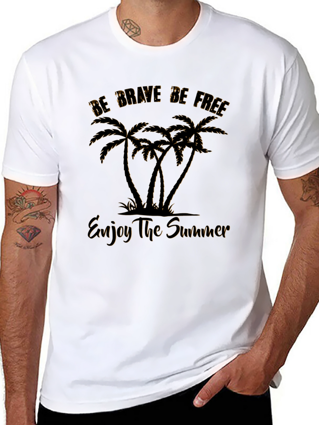 Be Brave Be Free Palm Tree T-Shirt