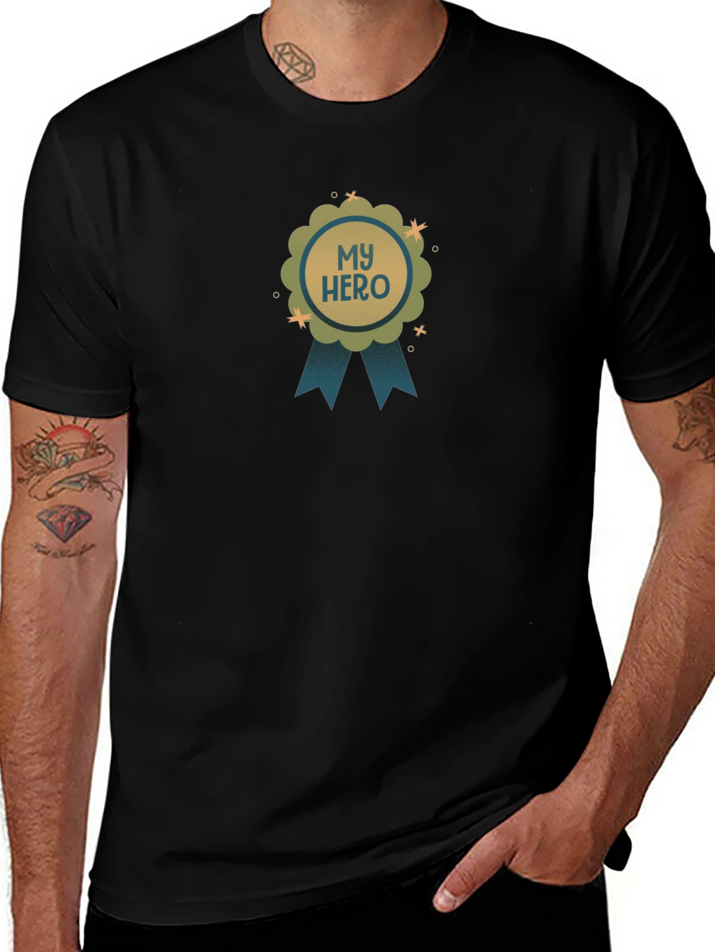 My Hero Graphic T-Shirt - Black