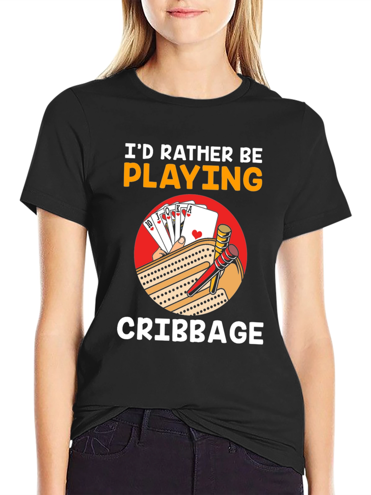 Cribbage Player T-Shirt - Id Rather Be Playing