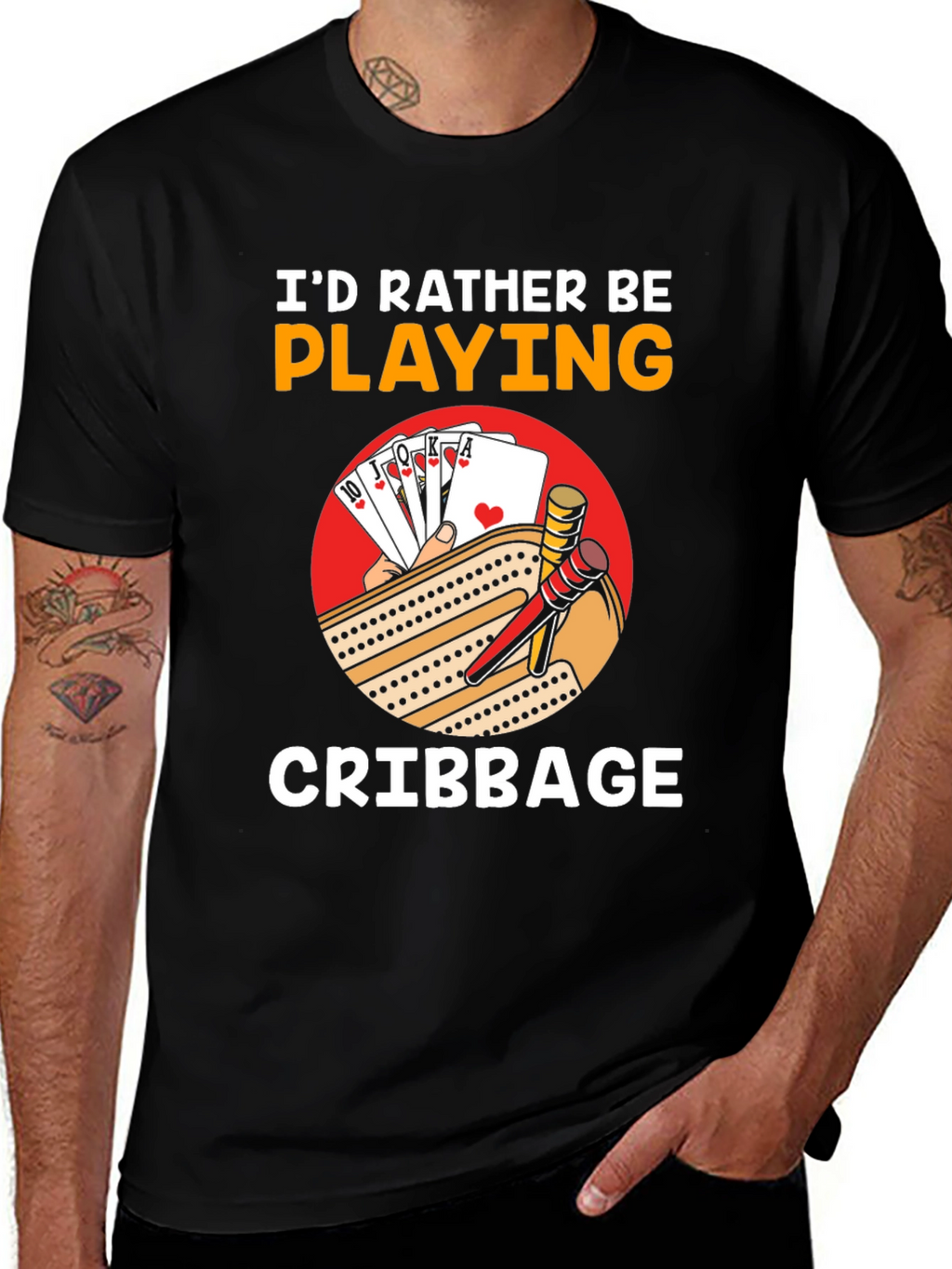 Cribbage Player T-Shirt - Id Rather Be Playing