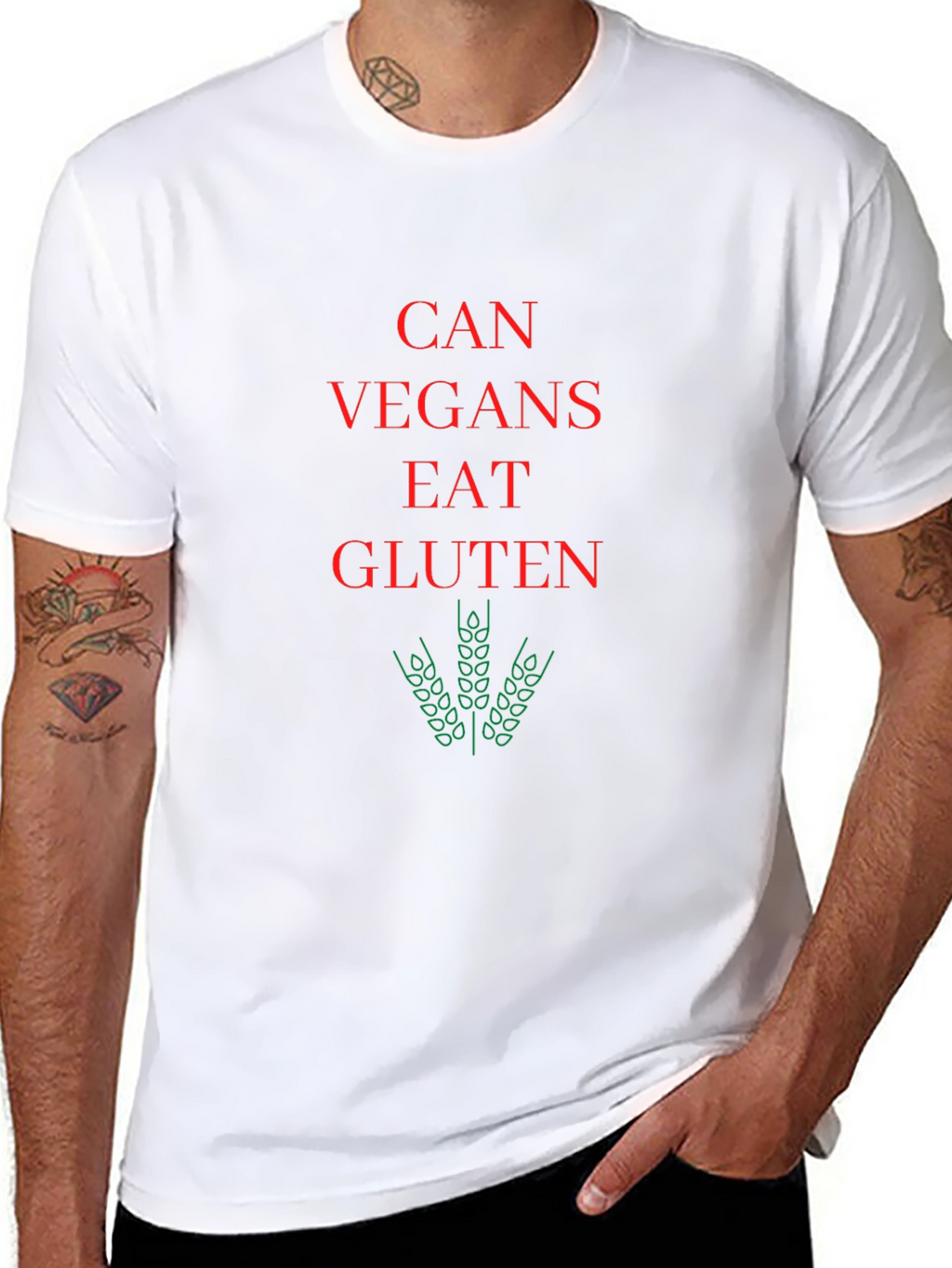 Can Vegans Eat Gluten Funny Vegan T-Shirt