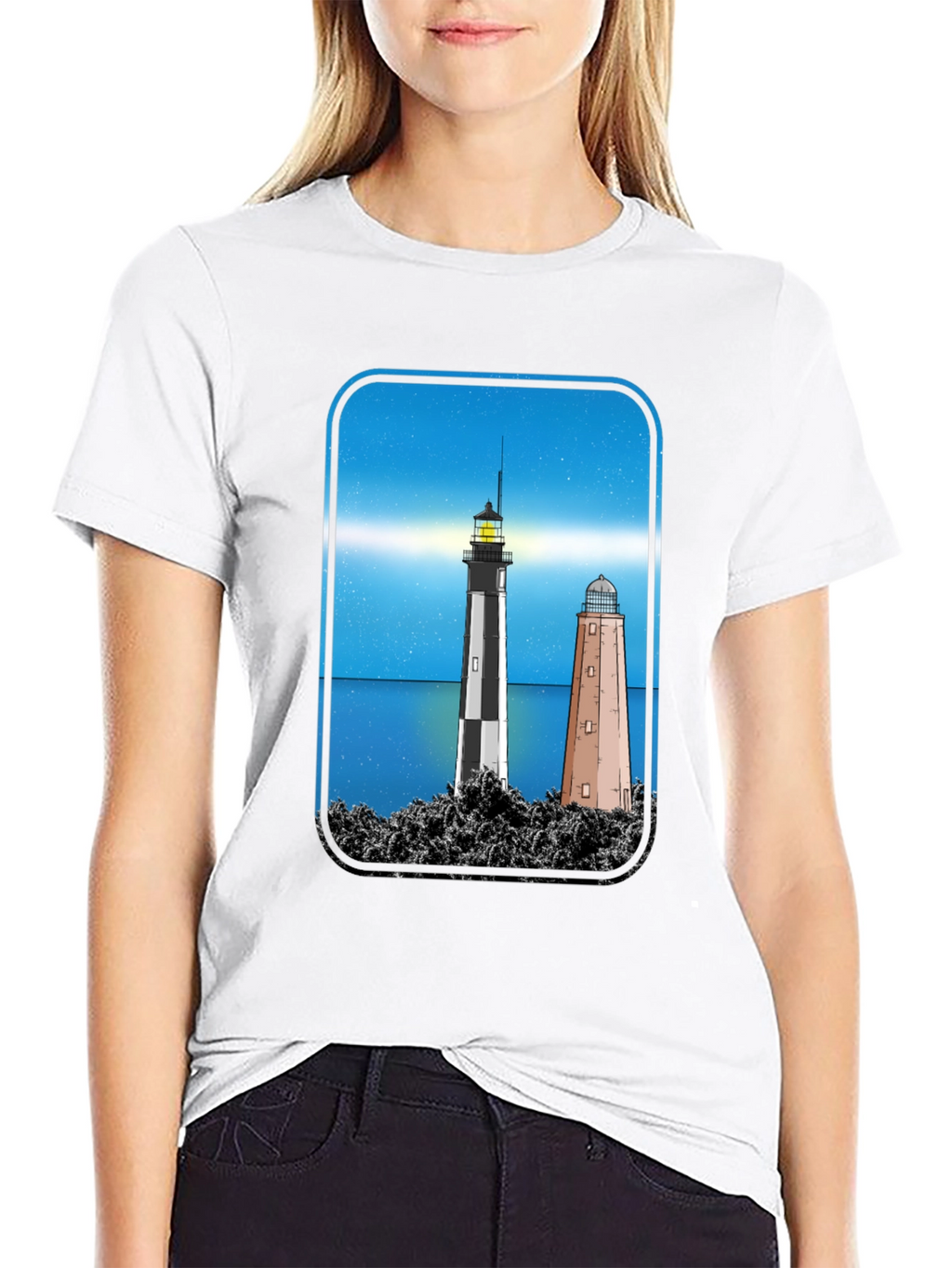 Lighthouse Graphic Print T-Shirt