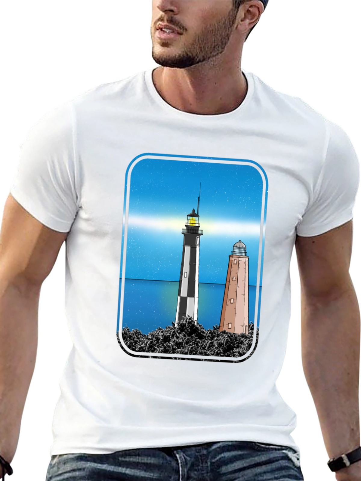 Lighthouse Graphic Print T-Shirt
