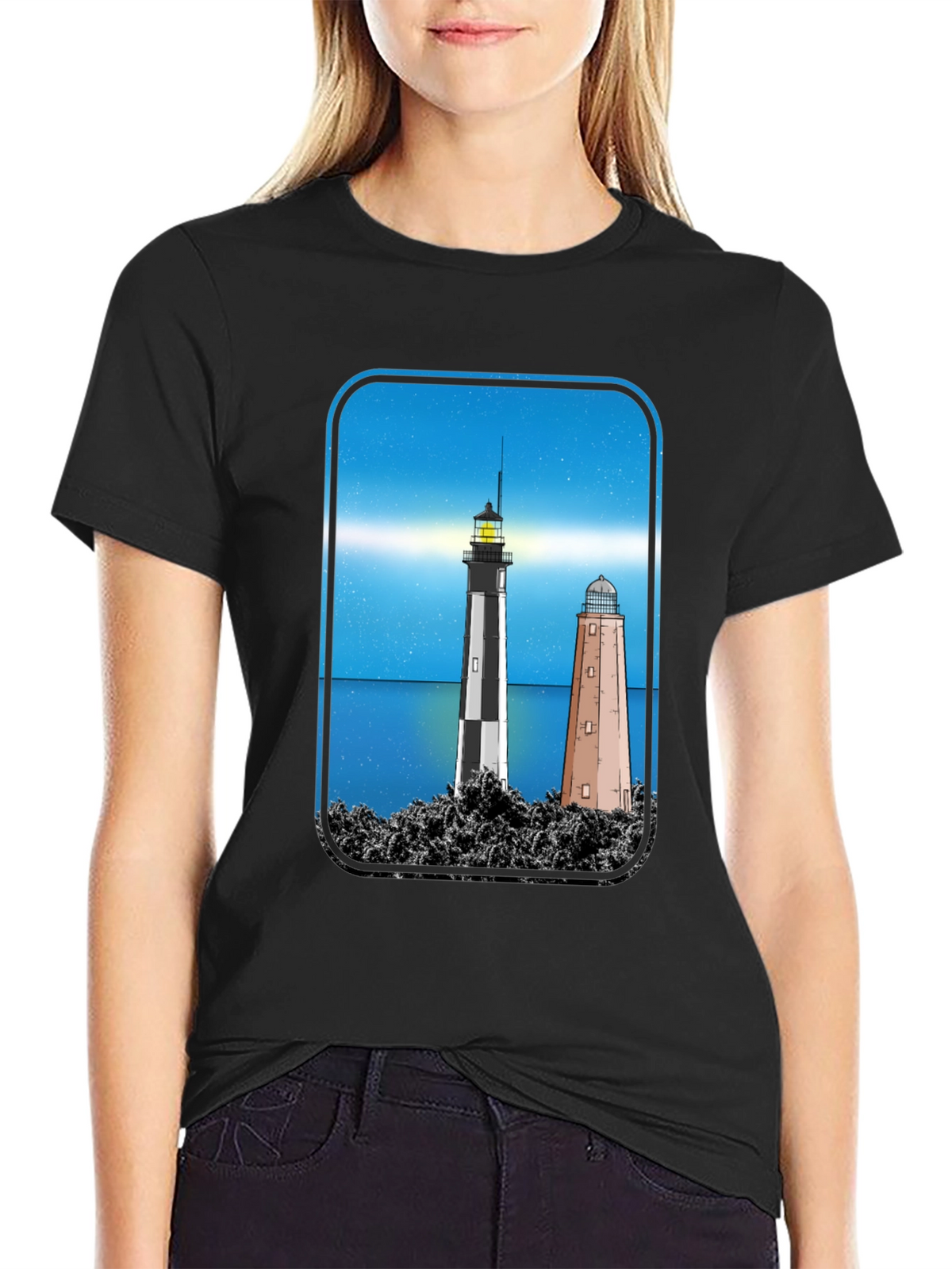 Lighthouse Graphic Print T-Shirt