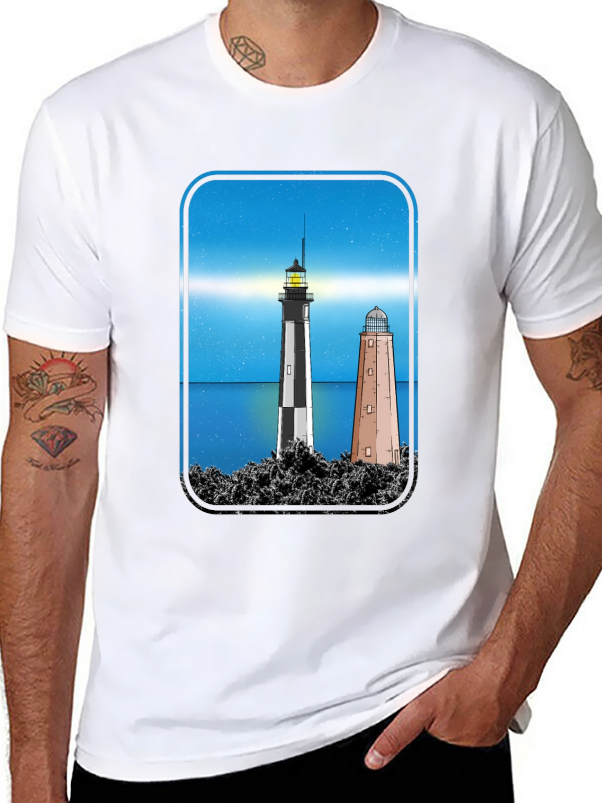 Lighthouse Graphic Print T-Shirt