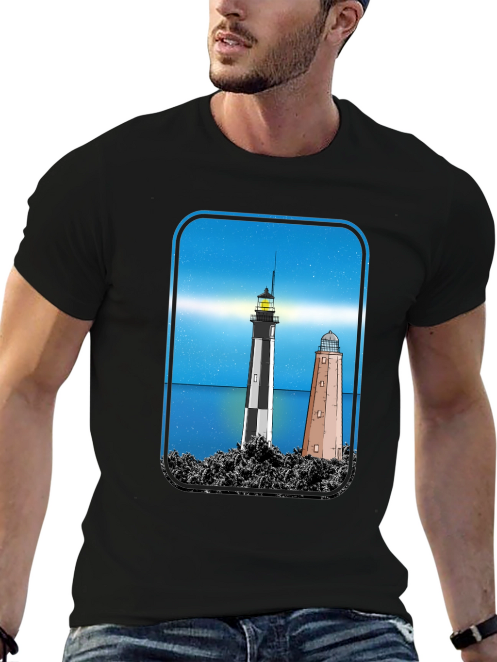 Lighthouse Graphic Print T-Shirt