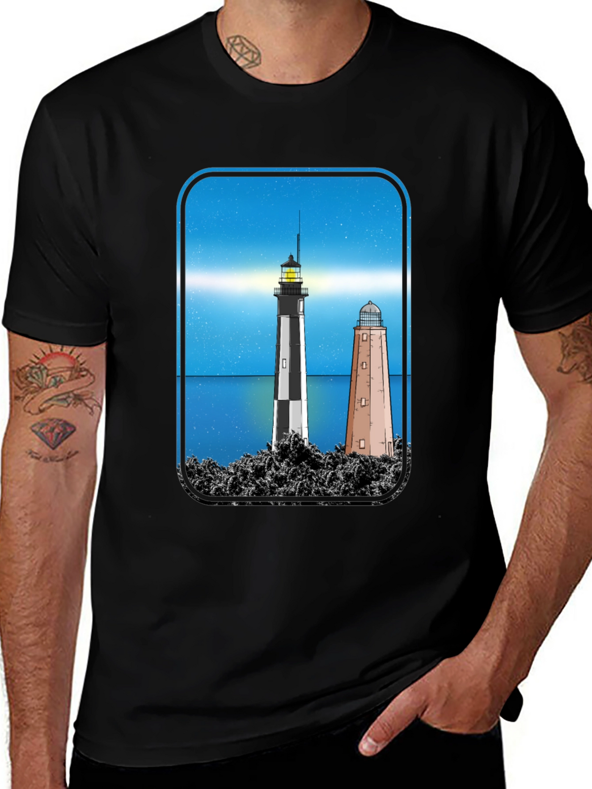Lighthouse Graphic Print T-Shirt