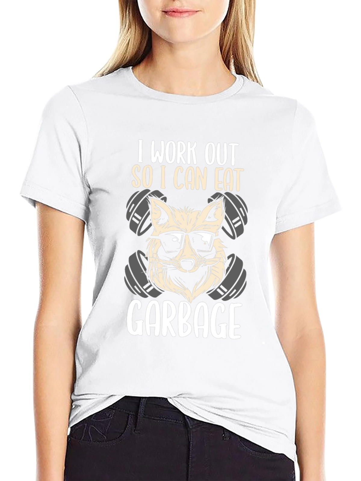 Workout Raccoon T-Shirt - Eat Garbage!