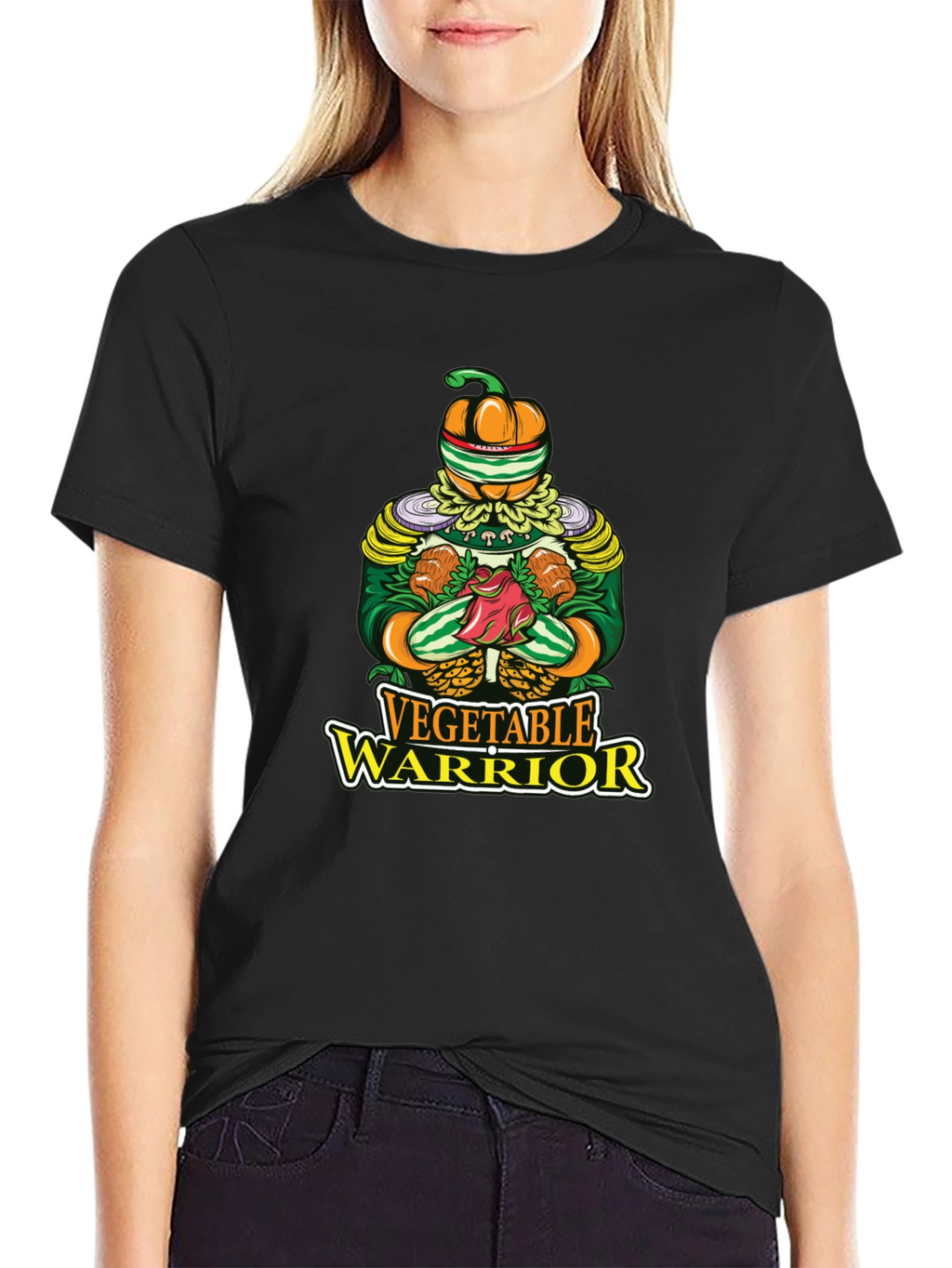 Vegetable Warrior Graphic T-Shirt - Unique Vegan Style