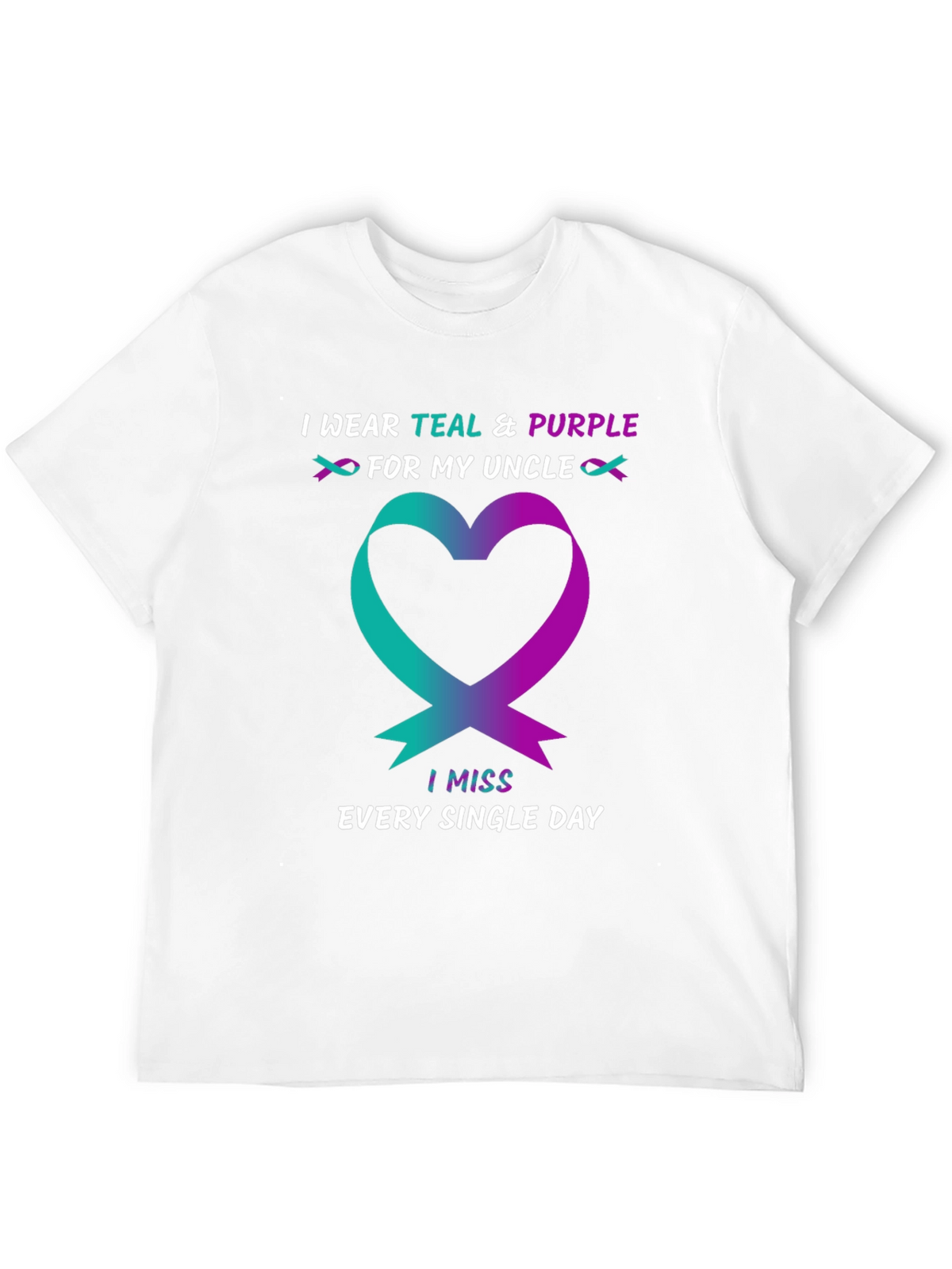 Teal & Purple Uncle Awareness T-Shirt