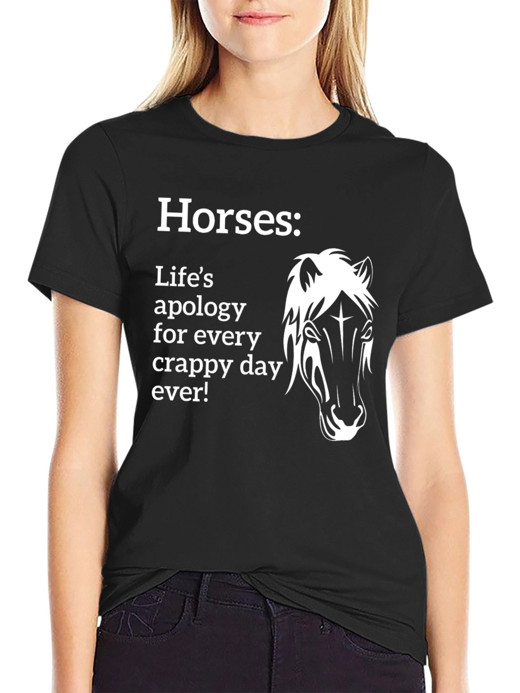 Funny Horses Apology Graphic T-Shirt