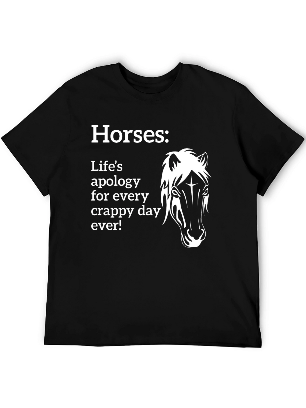 Funny Horses Apology Graphic T-Shirt