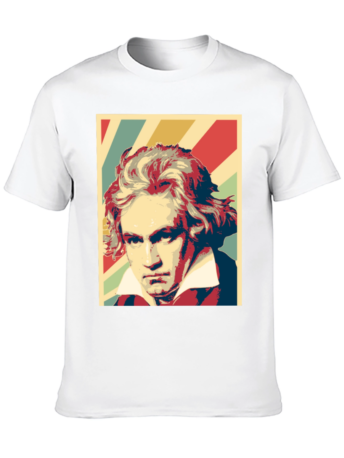 Beethoven Graphic Print Mens Black T-Shirt