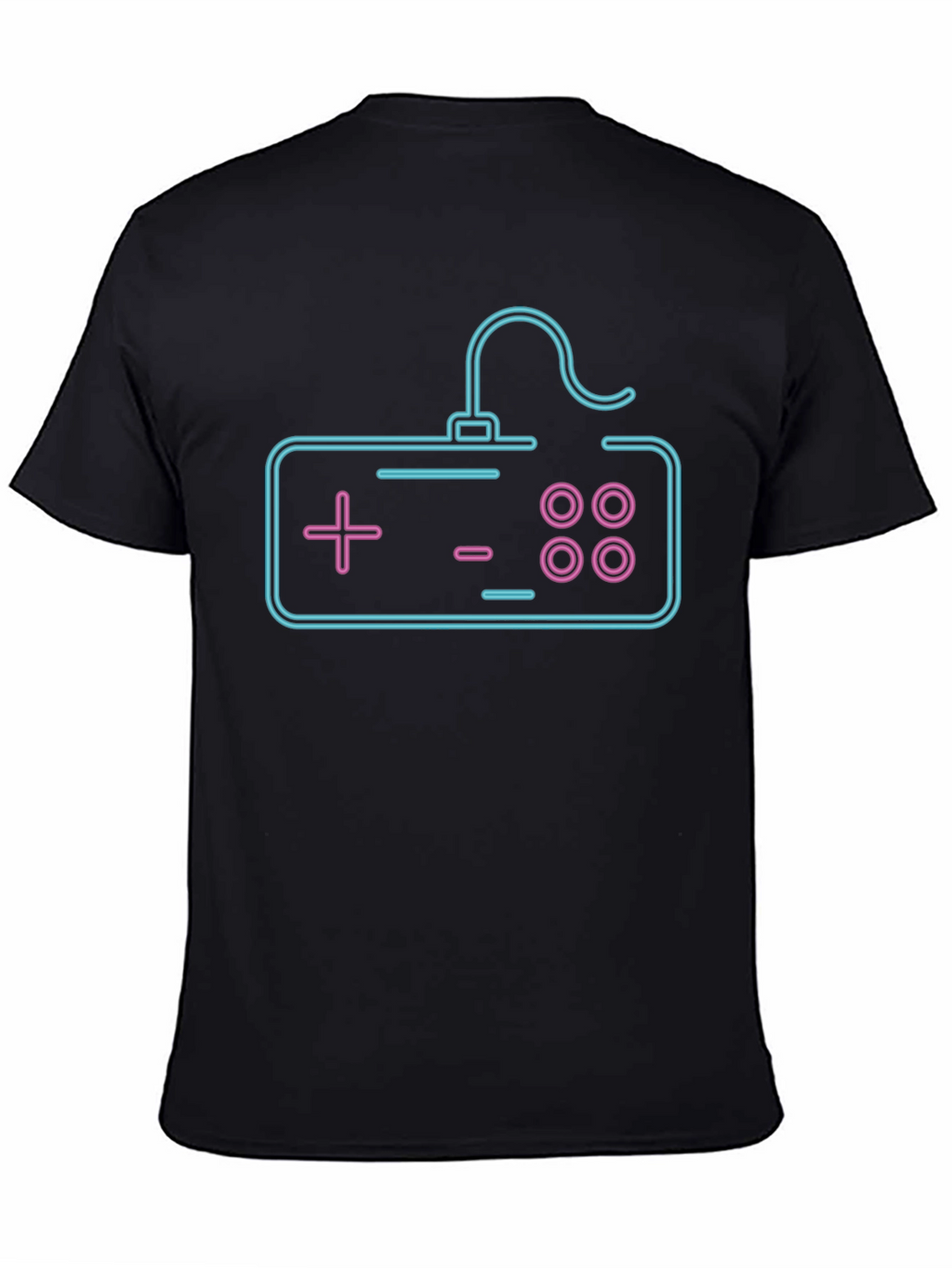 Neon Game Controller Graphic Tee - Black