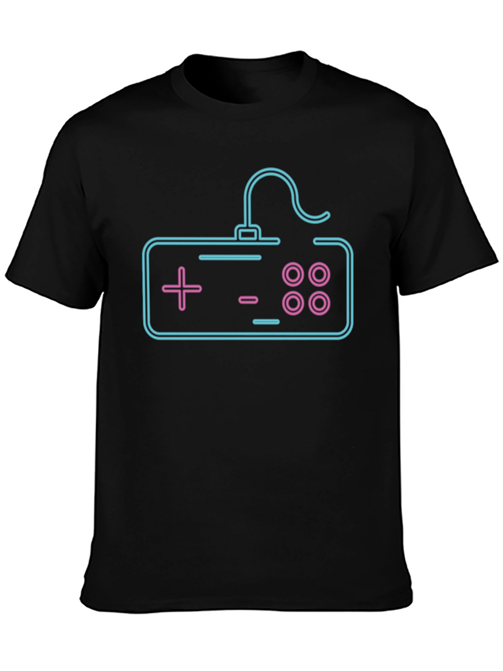Neon Game Controller Graphic Tee - Black