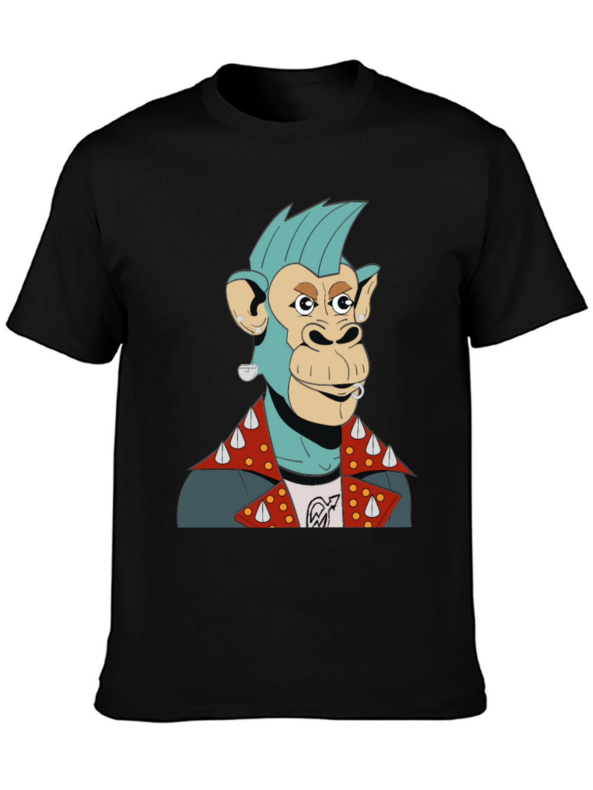 Punk Ape Graphic T-Shirt - Black