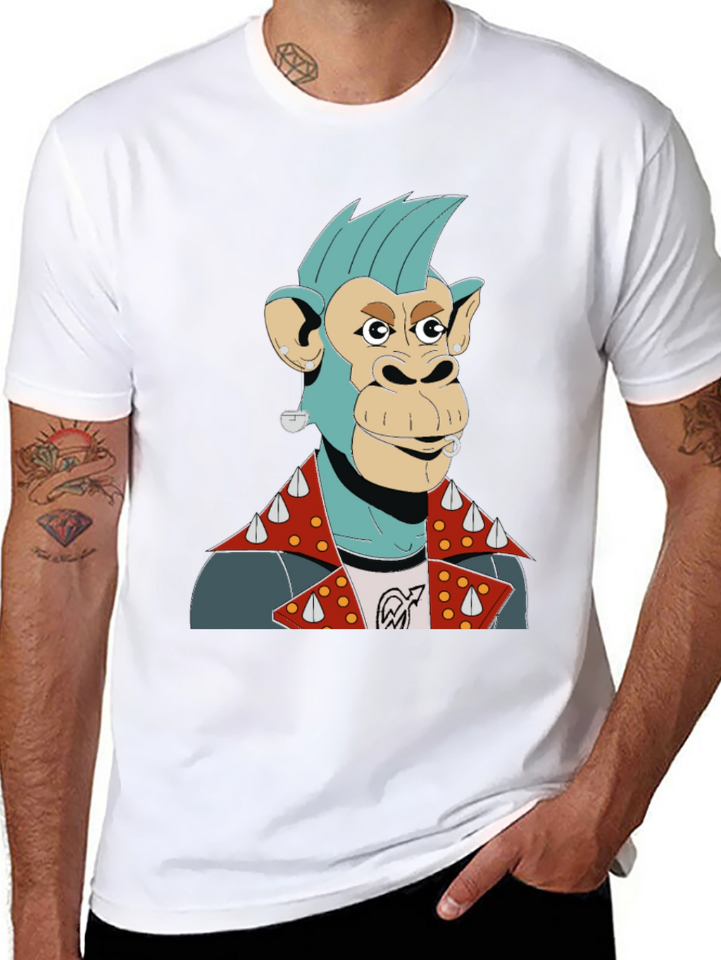 Punk Ape Graphic T-Shirt - Black