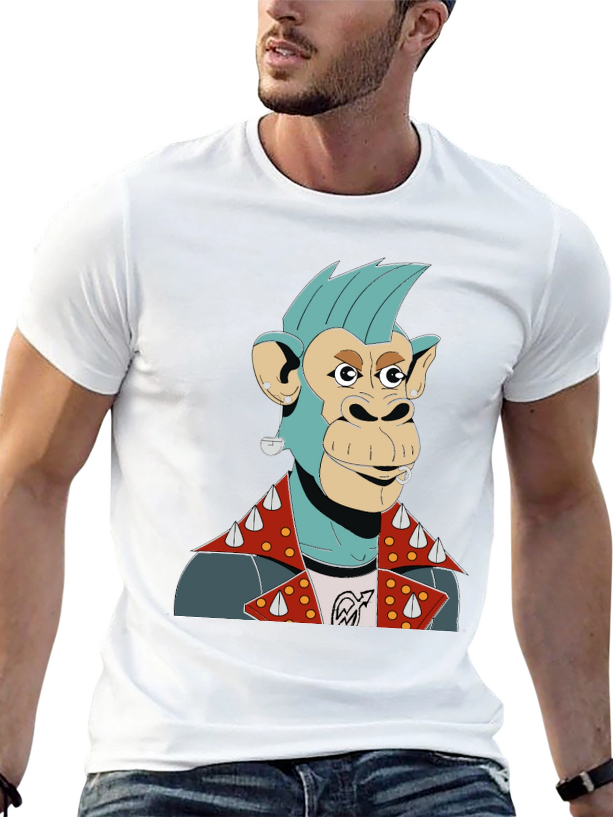 Punk Ape Graphic T-Shirt - Black