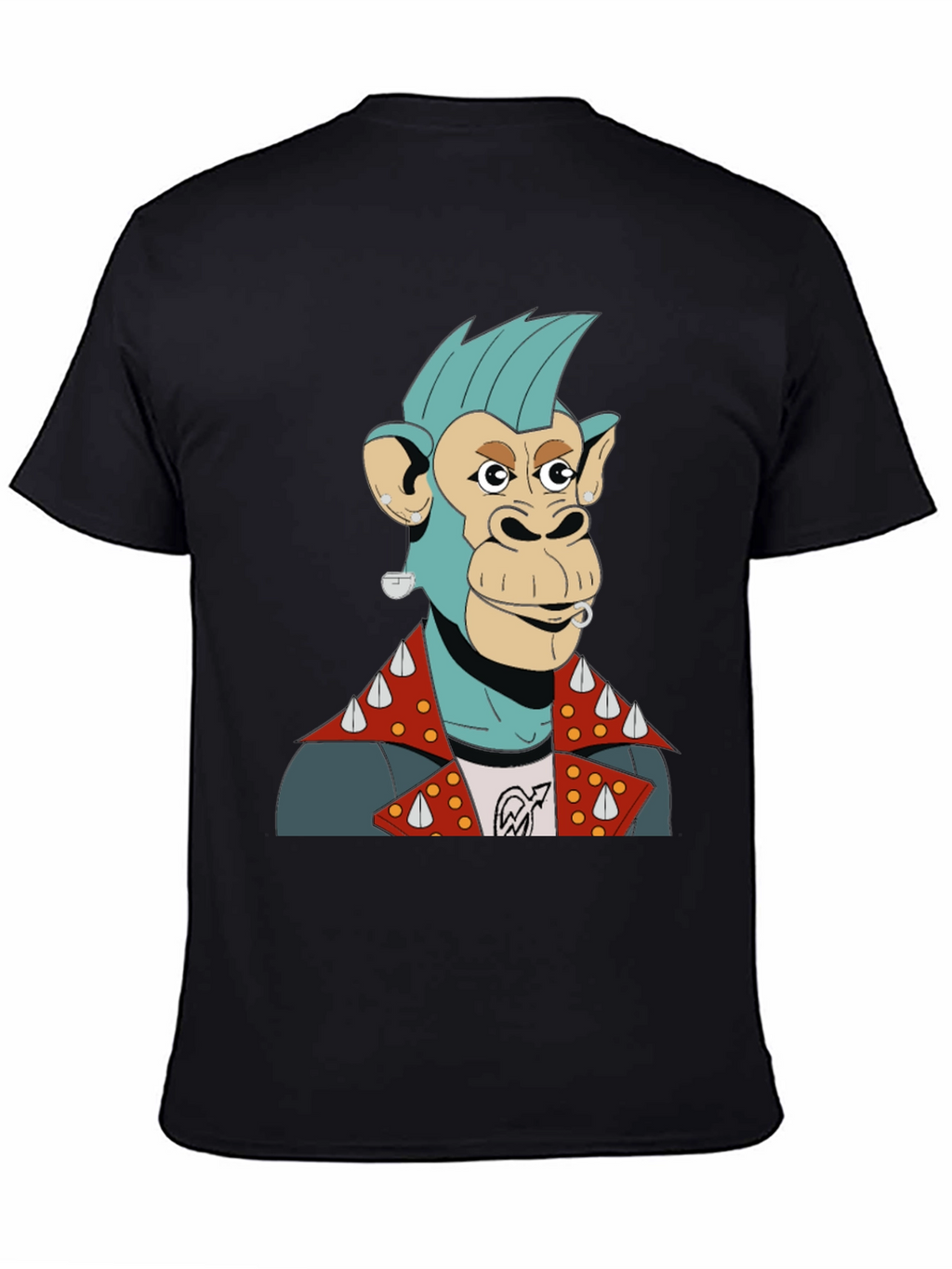 Punk Ape Graphic T-Shirt - Black