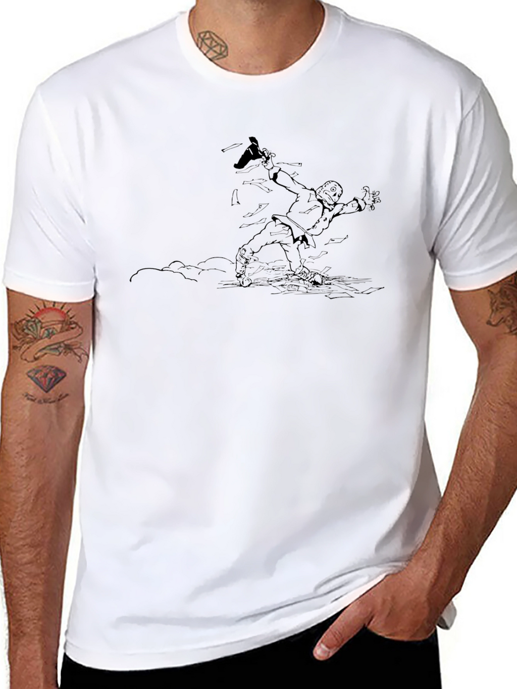 Retro Logger Graphic T-Shirt - Black