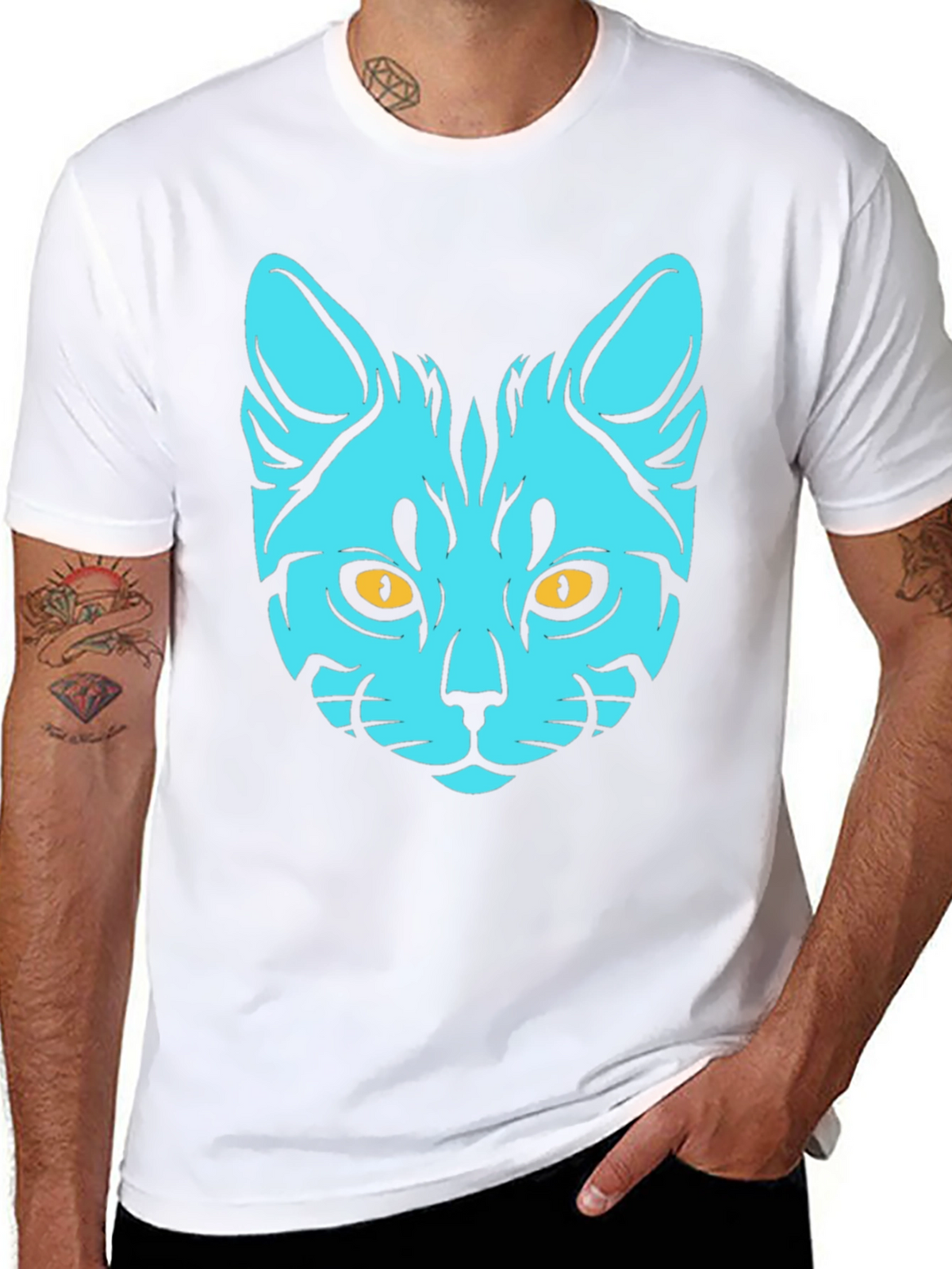 Cool Cat T-Shirt - Graphic Print Tee