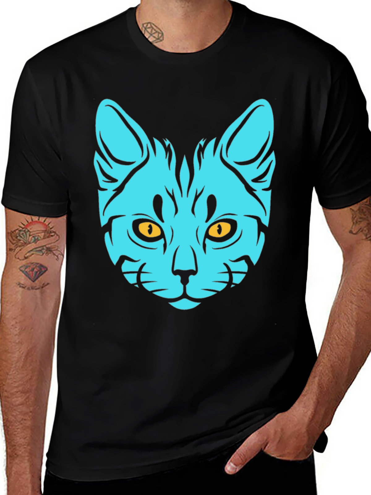 Cool Cat T-Shirt - Graphic Print Tee