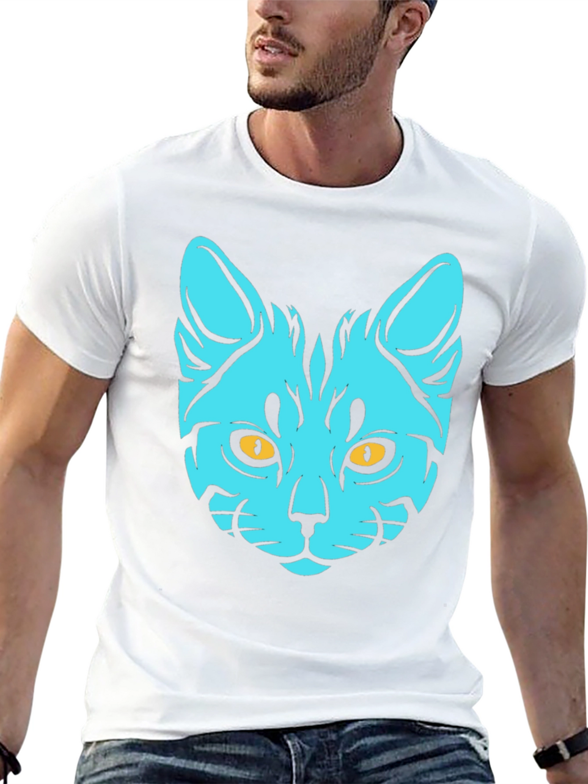 Cool Cat T-Shirt - Graphic Print Tee