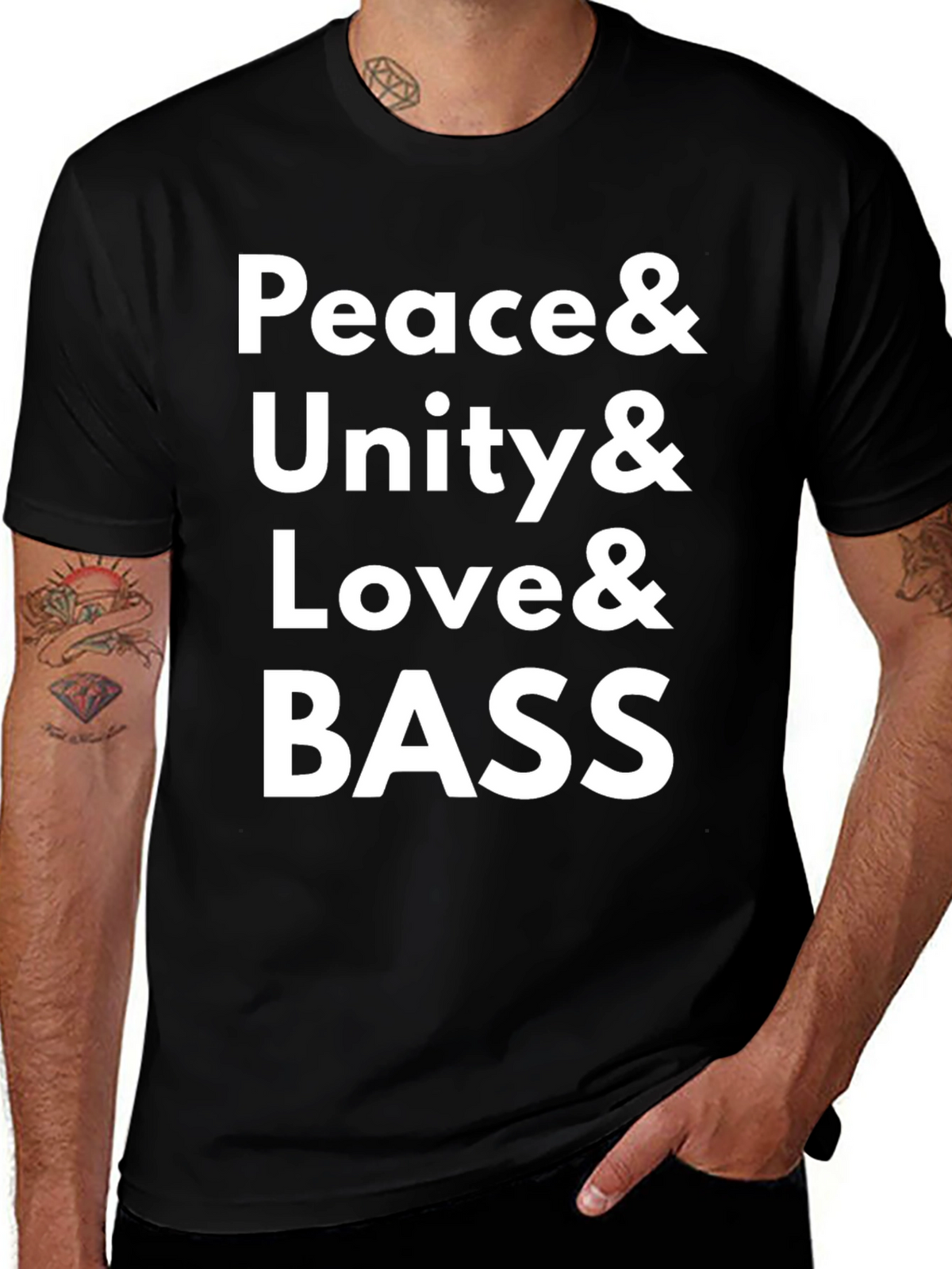 Peace Unity Love & Bass Graphic Tee