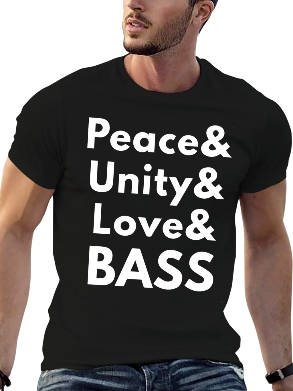 Peace Unity Love & Bass Graphic Tee