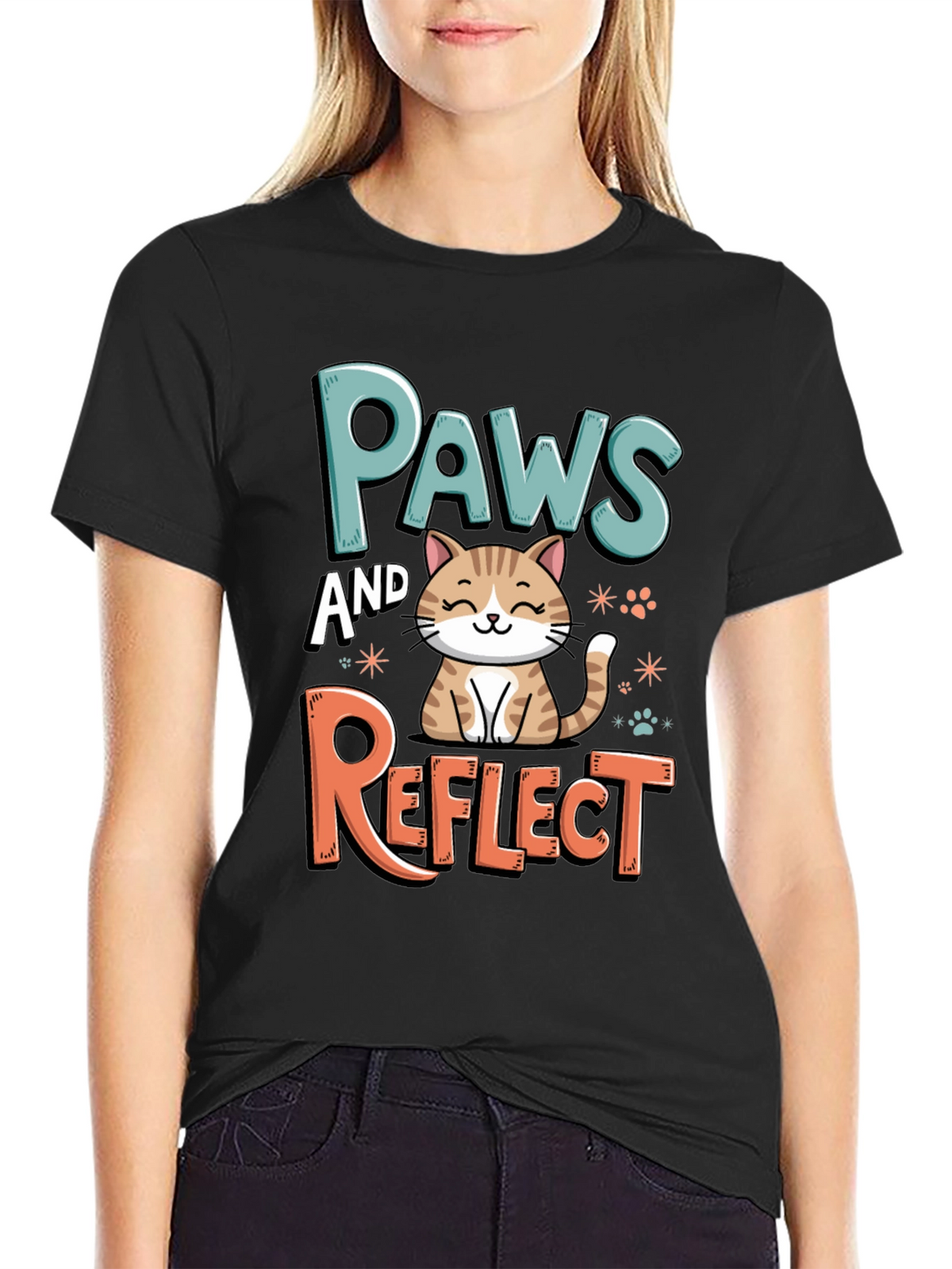 Paws and Reflect Graphic T-Shirt