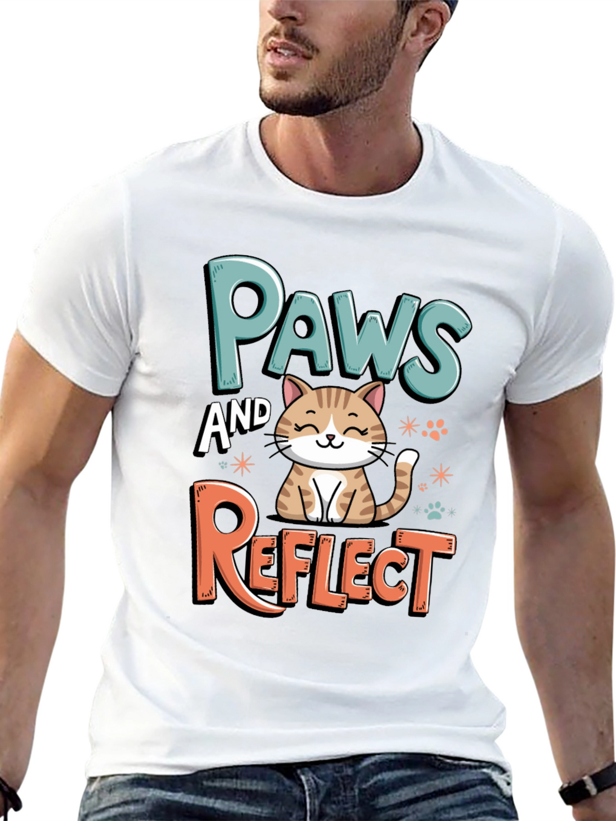 Paws and Reflect Graphic T-Shirt