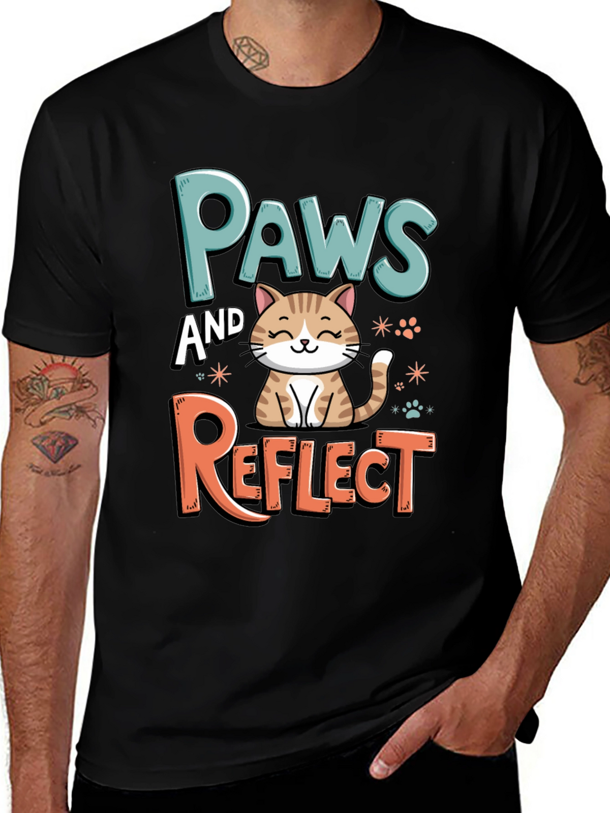 Paws and Reflect Graphic T-Shirt