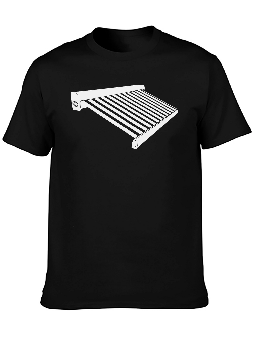Striped Awning Graphic Tee - Black