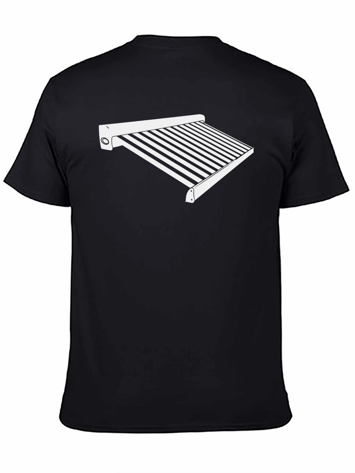 Striped Awning Graphic Tee - Black