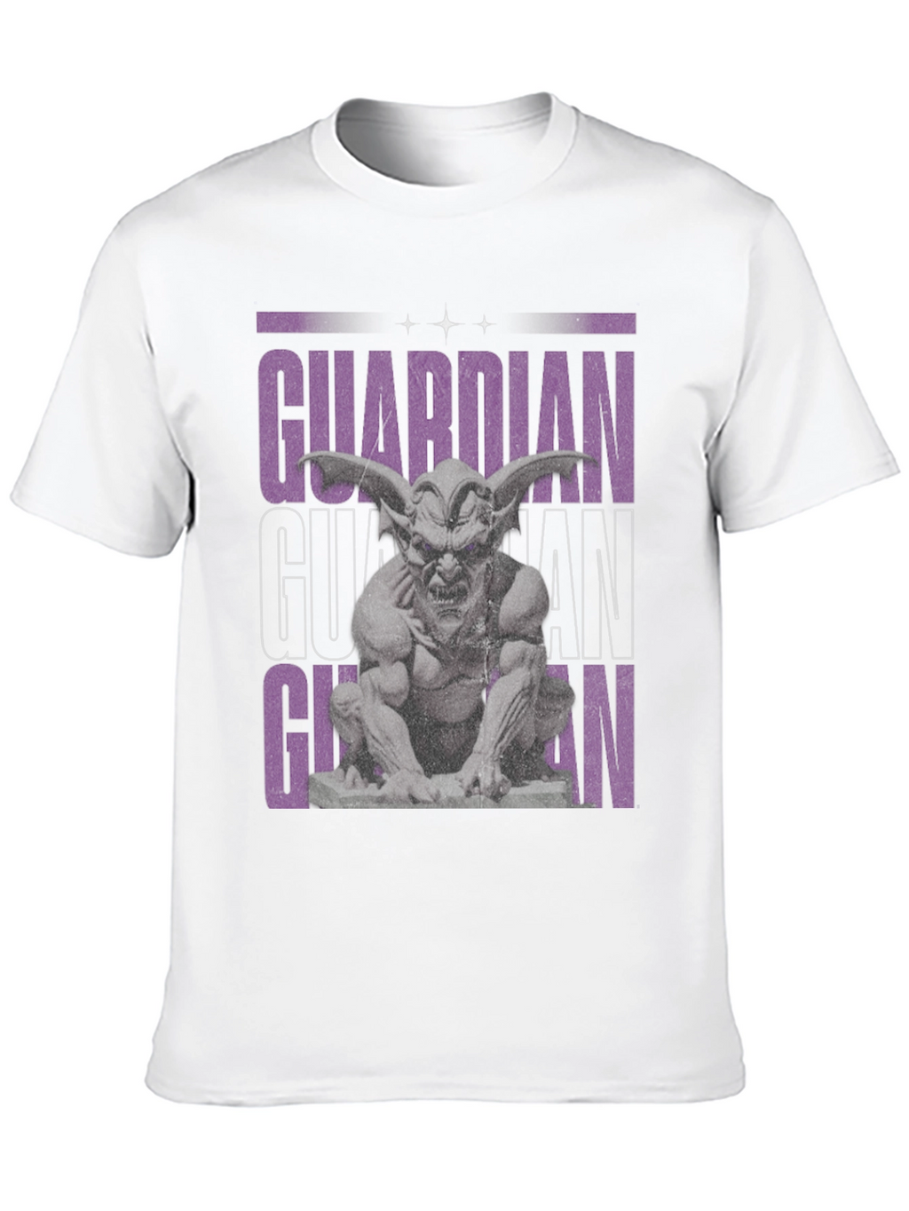 Guardian Gargoyle Graphic Tee - Black Cotton