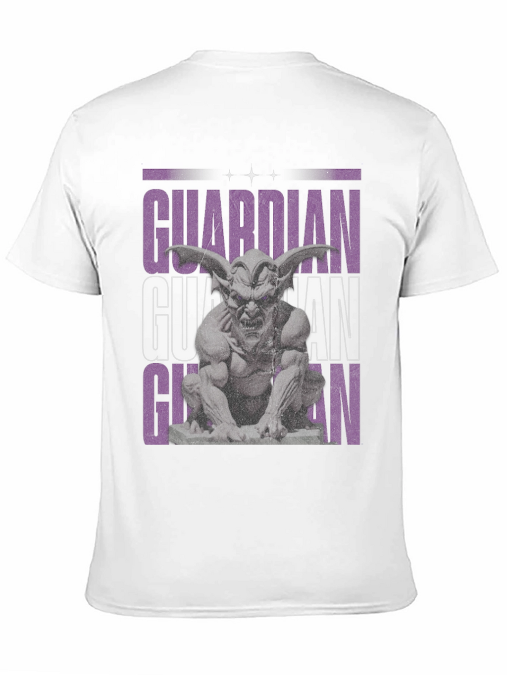 Guardian Gargoyle Graphic Tee - Black Cotton